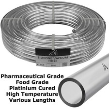 Clear Soft Silicone Vacuum Tube- Food & Pharmaceutical Grade Platinum Cured