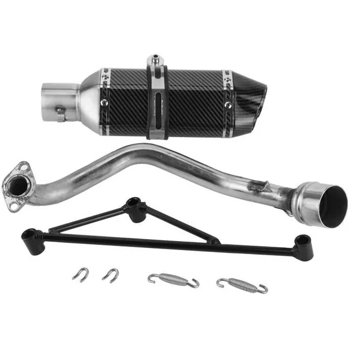 Ligne d'Échappement Complète Style Carbone pour Scooter GY6 125cc
