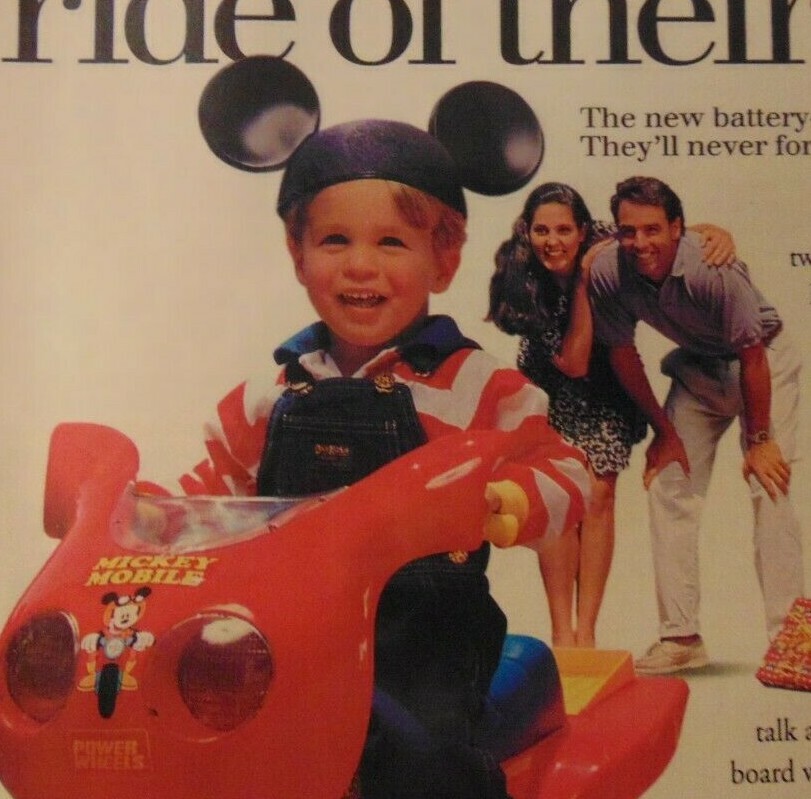 Vintage 90's DISNEY MICKEY MOBILE POWER WHEELS Magazine