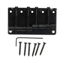 Black 4-String Bass Bridge Adjustable Saddles Vintage Style for JB PB Bass