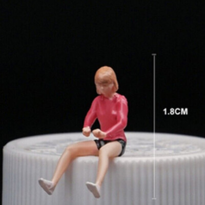 Painted Playground Pretty Girl Scene Miniatures 1:64 Figures Model 3D Printing