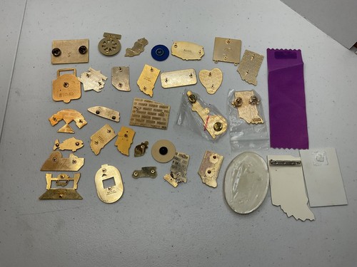 29 Lions Club Int Pin Lot State Of Indiana, Convention Pinback Lapel Pin - Picture 6 of 6