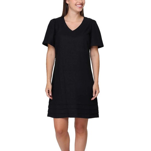 Nicole Miller Dresses | Nicole Miller Linen Dress Nwt Medium Black | Color: Black | Size: M | Pm-78710925'S Closet