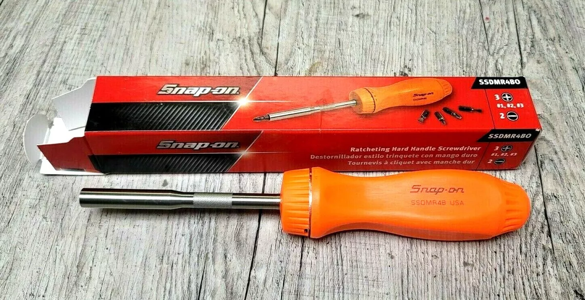 NEW Snap On ORANGE Ratcheting Screwdriver SSDMR4B ORANGE Hard
