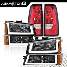 Fit For 2003-2006 Chevy Silverado 1500 LED DRL Headlights and Tail Lights Set