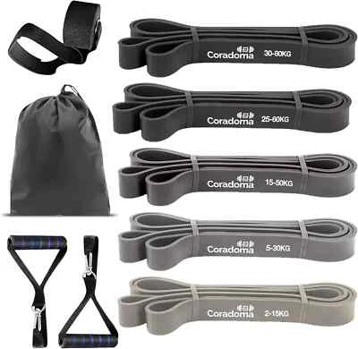 CORADOMA Widerstandsbänder Resistenzbänder Fitnessbänder Pull Up Resistance Klimmzugband