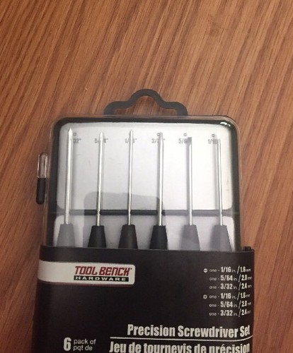 Precision SCREWDRIVER SET 6 piece Jewelers KIT 3 slotted + 3 phillips Brand New - Picture 5 of 6