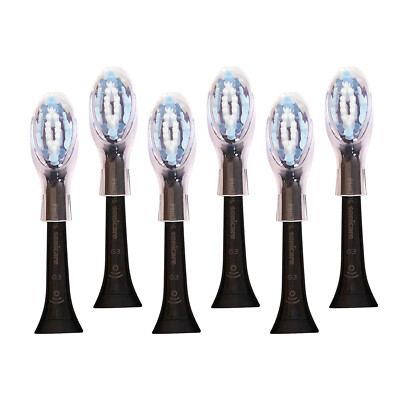 6x Philips Sonicare DiamondClean Smart G3 Gum Care Brush Heads | Black | No Box