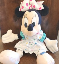 Vtg 80's 90's Minnie N Me Plush Doll Disney 16" Hearts Dress Stuffed Animal