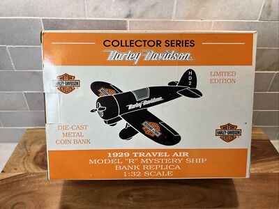 Harley Davidson 1929 Travel Air Model  R  Mystery Ship Plane Bank 1:32 Diecast