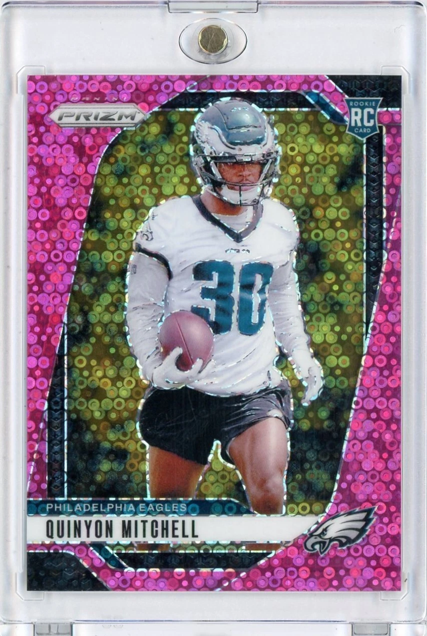 2024 Panini Prizm Quinyon Mitchell No Huddle Pink /25 Rookie #381 RC Eagles NFL