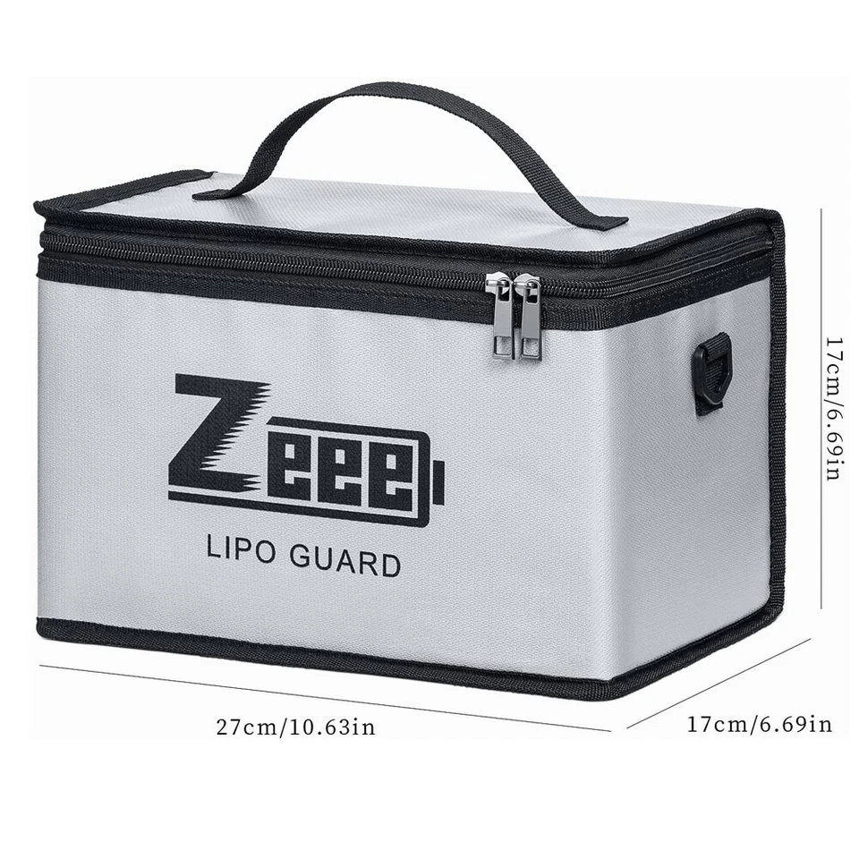 Zeee Lipo Akku Safe Bag Feuerfeste 10Zellen verstellbare Akku Tasche Ladetasche - Bild 4 von 4