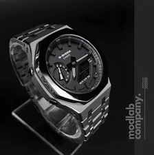 New 2025 Silver Custom Casio G-Shock GA2100 Mod Watch Casioak Gift For Man