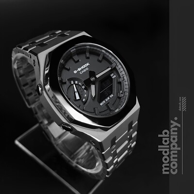 New 2025 Silver Custom Casio G-Shock GA2100 Mod Watch Casioak Gift