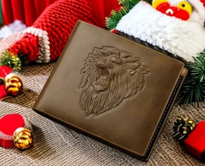 Men's Wallet Embossed Lion Pattern Stylish Wallets for Men MW1
