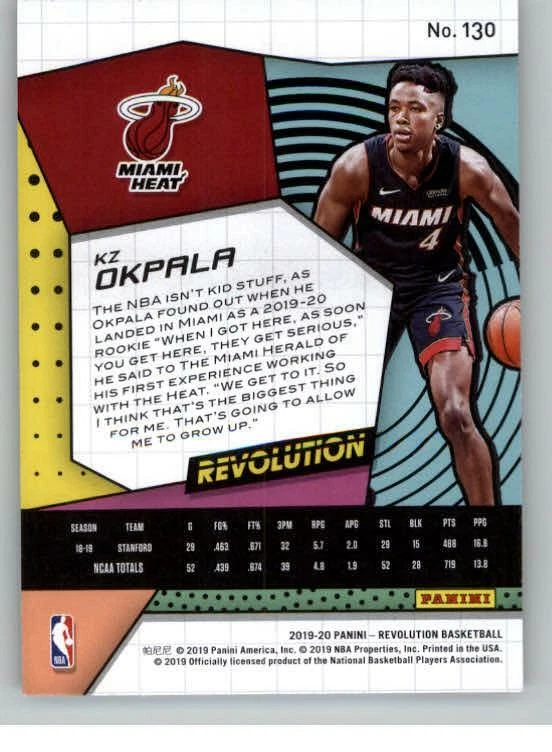 2019-20 Panini Revolution #130 KZ Okpala RC (ref 128835) - Image 2 of 2