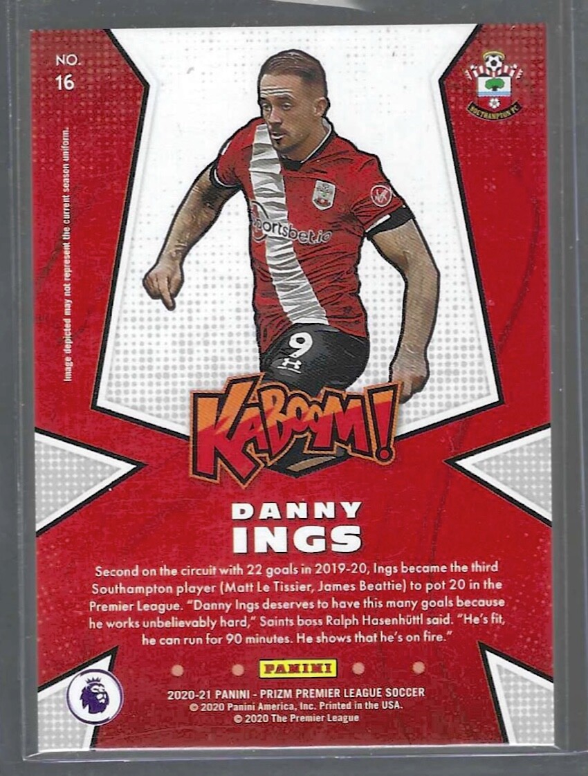 DANNY INGS 2020-21 PANINI PRIZM EPL KABOOM! PRIZM SSP CASE