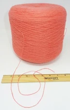 2lb 6oz Machine Knitting Cone Spool - Salmon Pink Yarn!