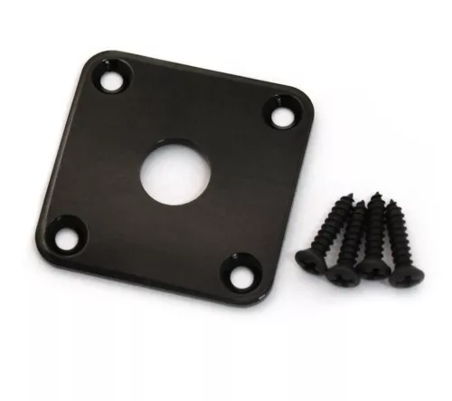 Gotoh Black Finish Metal Square Jack Plate for Gibson Les Paul® AP-0633-003