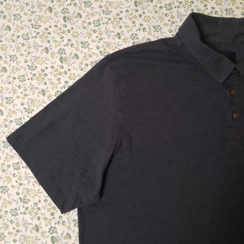 Prana Poloshirt Herren Erwachsene Größe Large L anthrazit grau Kurzarm Tasche - Bild 10 von 17