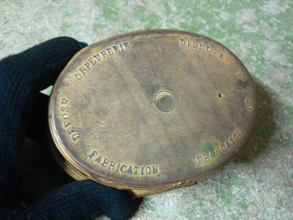 boite à bijoux en laiton orfèvrerie dilecta n°50 a renover - Photo 4/4