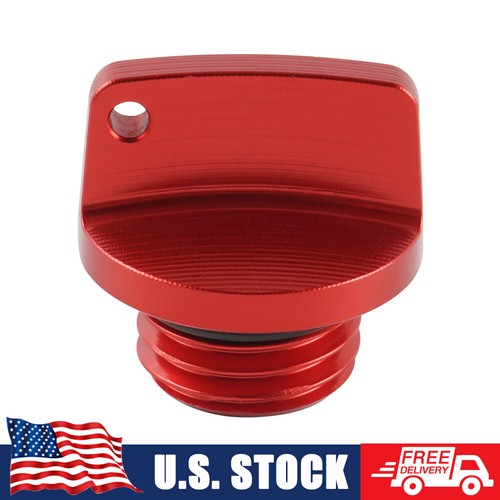 Red Oil Filler Cap Plug Cover For Ducati 899 1199 1299 Panigale Hypermotard 796 - Bild 1 von 7
