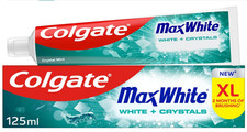 Colgate Max White White + Crystals Toothpaste 125ml 43.20 per litre