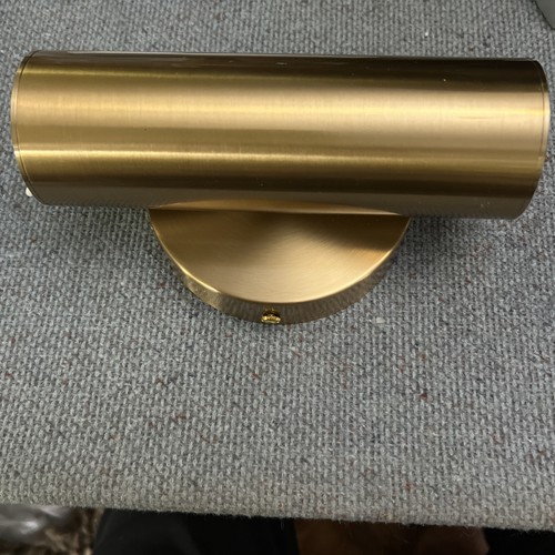 Cargifak 2-light, Brass Gold Wall Sconce, Indoor Up And Down With Cover - Picture 2 of 7