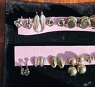 Vtg Lot Of 10 Pairs Screw/Clip On Earrings Signed Monet Double Textured Round — photo 1