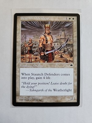 #ad Staunch Defenders Tempest LP MTG Magic Uncommon White Creature $1.30