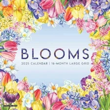Blooms―Large Grid 2025 12" x 12" Wall - Calendar, by Willow Creek Press - New