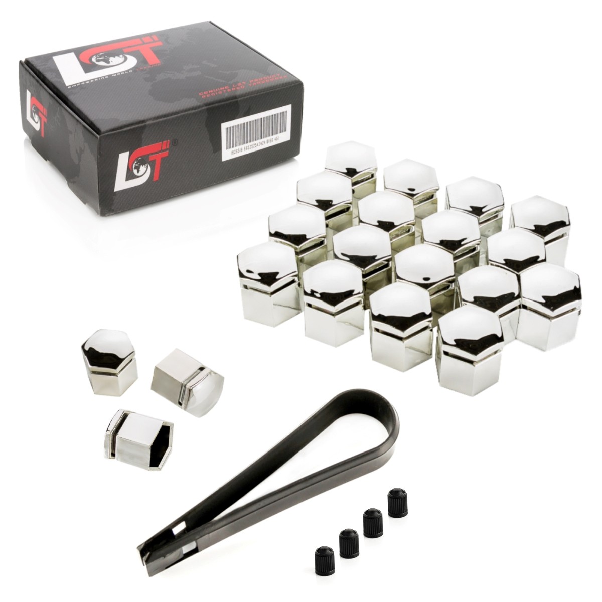 20X Wheel Nut Caps Chrome 17 Mm For HYUNDAI