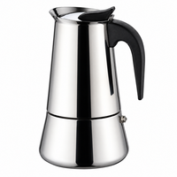 Gravidus Edelstahl Espressokocher 6 Tassen Mokkakanne Induktion 300Ml
