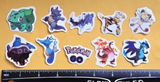 Pokemon Waterproof Vinyl Stickers for Water Bottles, Luggage, Cars Lot Of 10 
