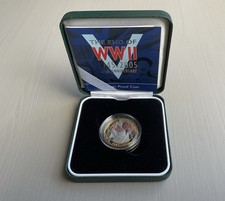 WW11  1945 60th Anniversary £2 Silver 925 Proof Coin 2005 Royal Mint.