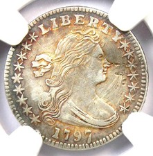 1797 Draped Bust Half Dime H10C - Certified NGC AU Details - Rare Key Date Coin!