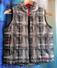 L.L.BEAN Goose Down Fill Modern Plaid Warm PUFFER VEST Boy Sz 8