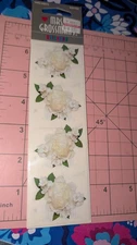 Vintage Mrs Grossmans Stickers White Peony Peonies 3 Sheets New In Pack