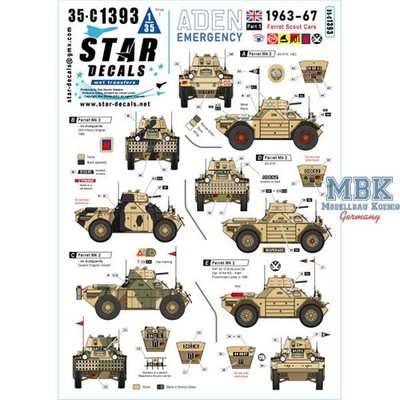 STAR Decals STAR35C1393 Aden Emergency 1963-67 Ferrets