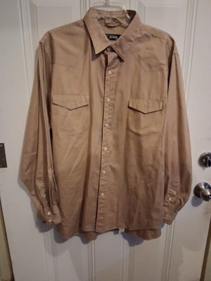 Acorn By Bob Goldfeder Mens Large Italian Gold Medallion Button Shirt Western