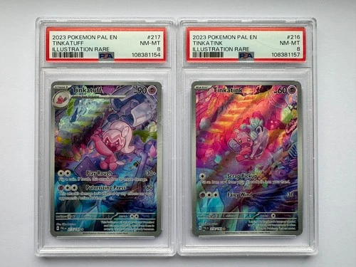 POKEMON TCG TINKATINK and TINKATUFF 216/193 217/193 PSA 8