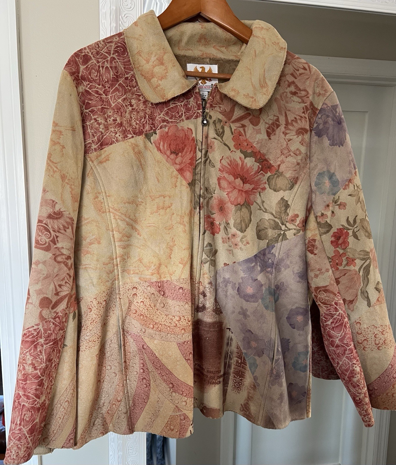 Vintage Ameri Mode Floral Patchwork Jacket Faux S… - image 12
