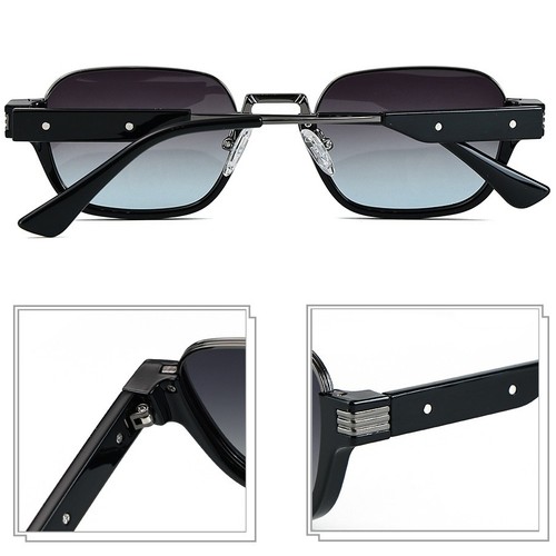 Men Women Small Square Sunglasses Polarized UV400 Driving Black Glasses - Bild 5 von 19