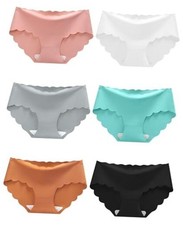 Teen Girls Seamless Underwear No Show Panties 9-10 Years Dark Multicolor