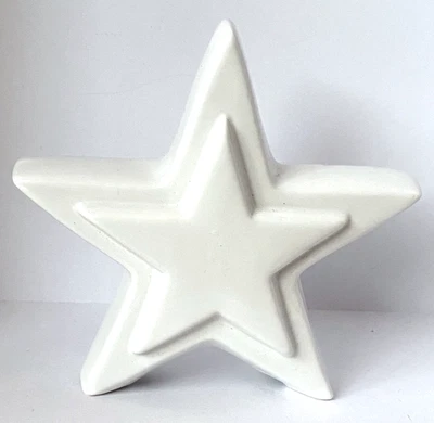 Depot - White Star Deko Ceramic NEW - Christmas Cute Gift TikTok Shabby Chic - Bild 1 von 4