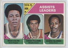 1975-76 Topps League Leaders Mack Calvin Chuck Williams George McGinnis HOF m5x
