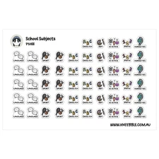 School Planner Stickers - Colorful Subject Labels for Study Routine & Organizati