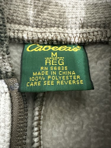 Cabela's Berber Fleece Hooded Quarter Zip Pullover Outfitter Camo Medium - Picture 5 of 10