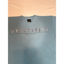Vintage 90's Prairie Mountain Bryce Canyon Petroglyph T-Shirt Blue L Made in USA