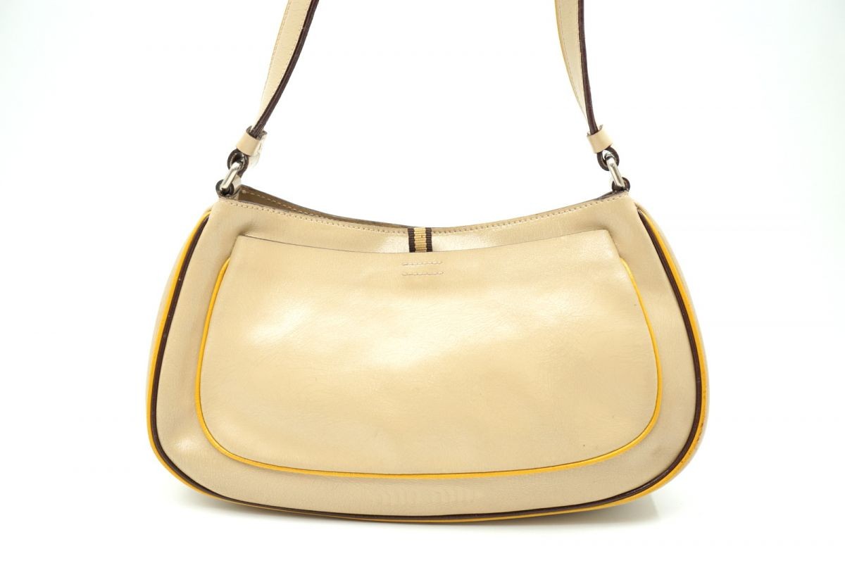 Borsa Hobo Semi-spalla Archivio MIU MIU Logo Impresso Beige 3764H